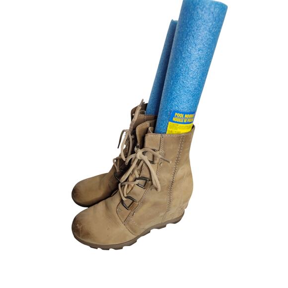 Sorel Joan of Arctic II Leather Wedge Heeled boots size 7.5 - Picture 1 of 10